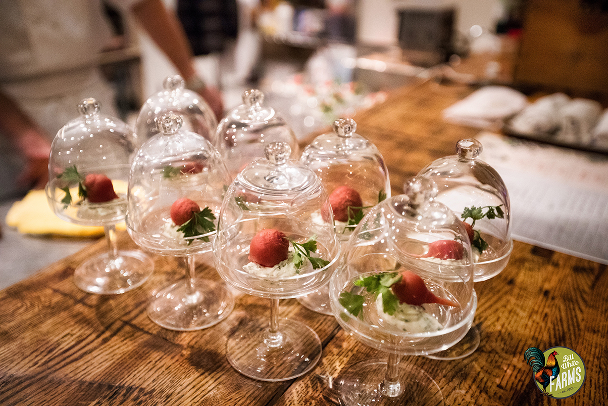 Our strawberry turnip appetizer.&nbsp;