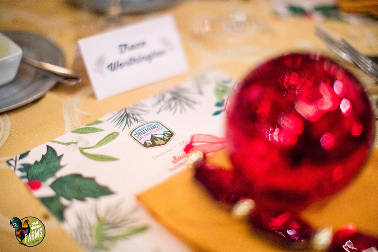 The dinner table arrangement.&nbsp;