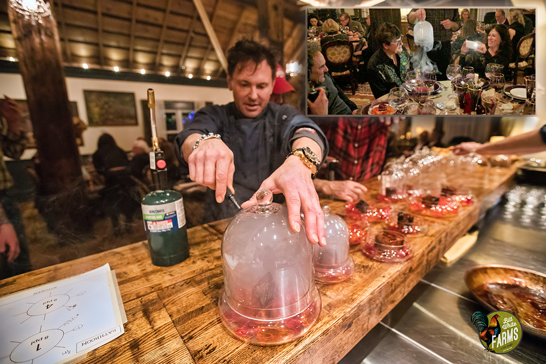 The Fire special featured a crispy pork belly morsel with miso cider lacquer, apple + blood orange "gem stones", and fragrant apple wood smoke.&nbsp;